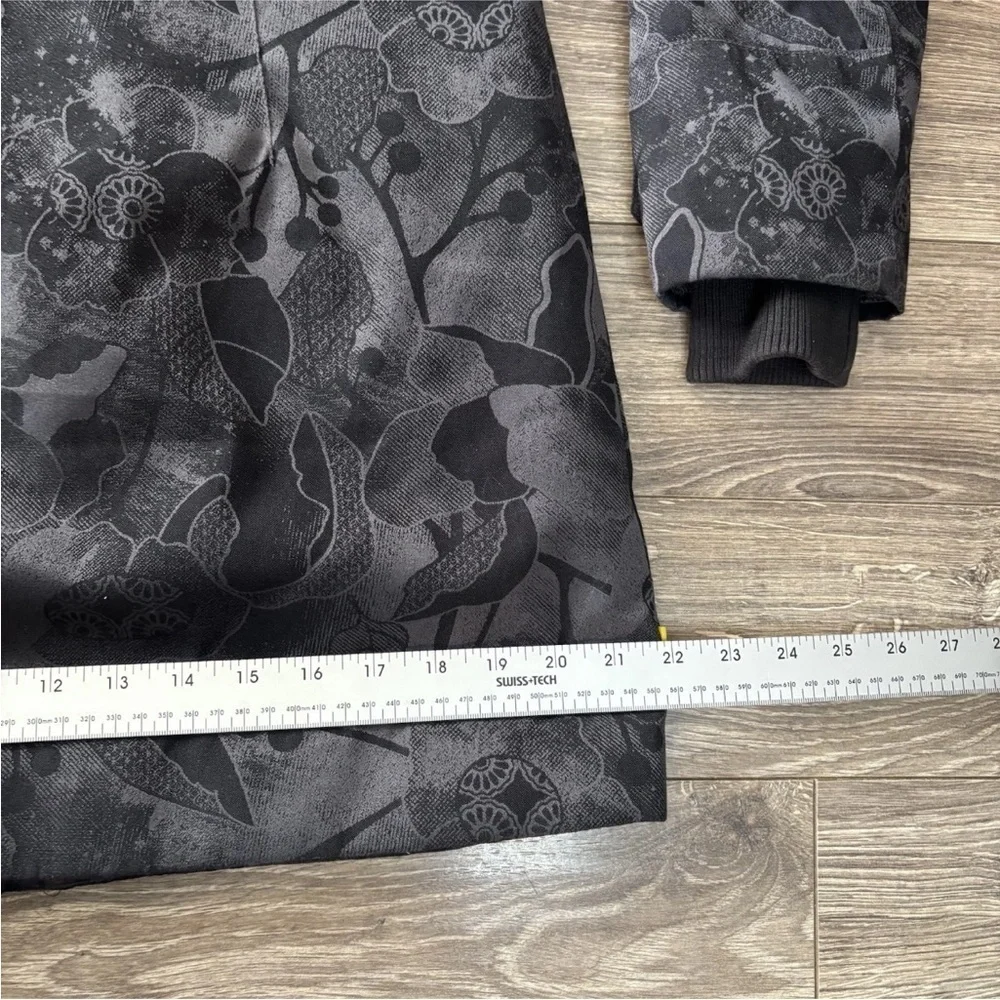 LOLE Insulated Waterproof Winter Parka Jacket Coat Womens M Black Floral flowers - Picture 16 of 16